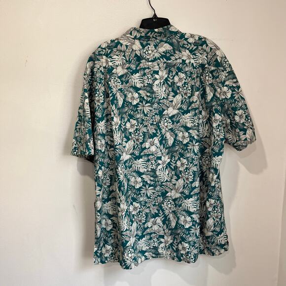 Tori Richard Green Floral Hawaiian Aloha Tropical Cotton Button Shirt 2XL - Picture 2 of 10